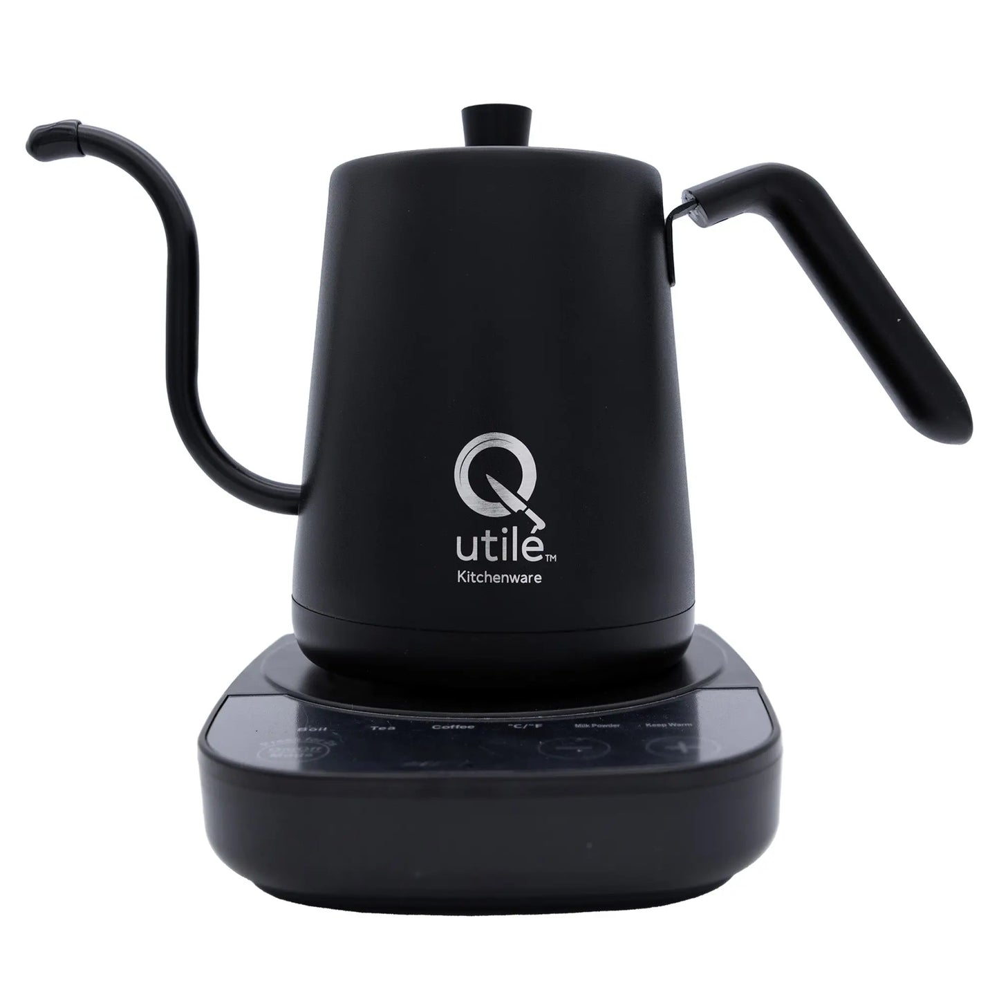 Q Utilé 電気ケトル｜マットブラック仕上げ・温度精密コントロール機能付き［スタイリッシュ電気ポット］