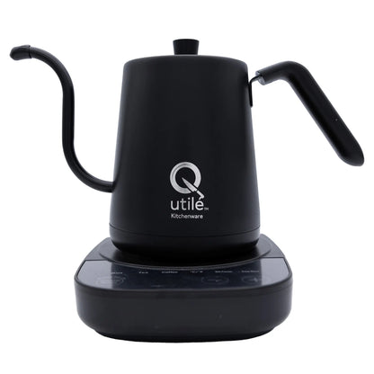 Q Utilé 電気ケトル｜マットブラック仕上げ・温度精密コントロール機能付き［スタイリッシュ電気ポット］